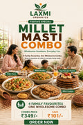 Millet Masti Combo – Festive Special by Laxmi Organics featuring Millet Pasta, Noodles, Ragi Pancake Premix and Millet Cookies